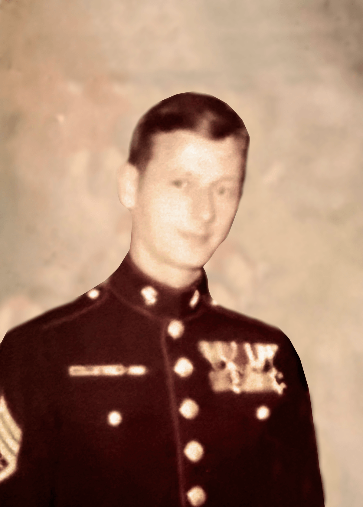 Joseph Murphy in dress blues, decorated